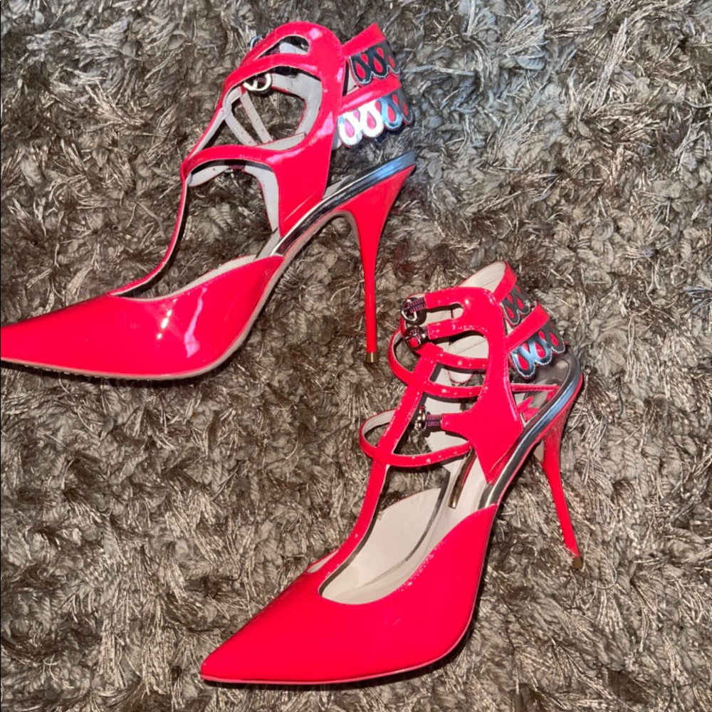 Sophia Webster Pink Pointed Toe Strappy Pump